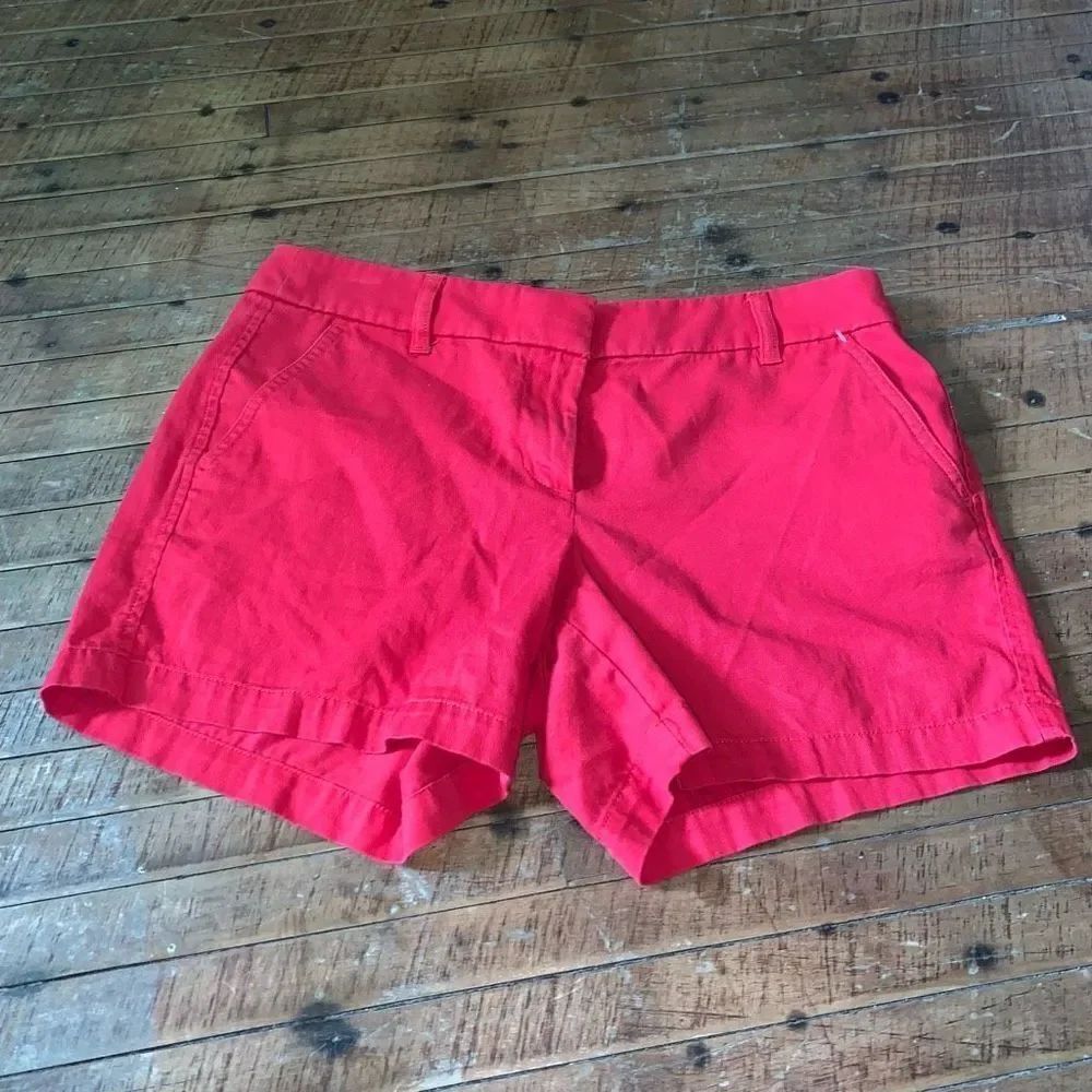 J Crew red flat front business casual size 8 chino shorts